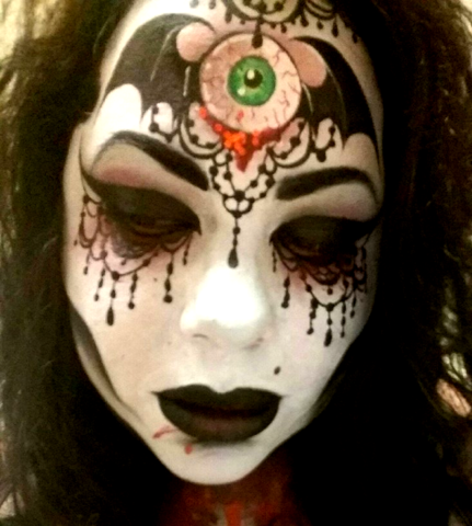 Honey Bunch Face Painter Brooksville Sugar Skull Mask