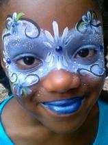 Best Face Painting blue masks in Tampa Forida