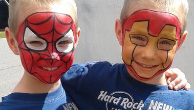 JoAnna Esposito St Petersburg Florida Face Painter Face Painting spiderman and Iron Man